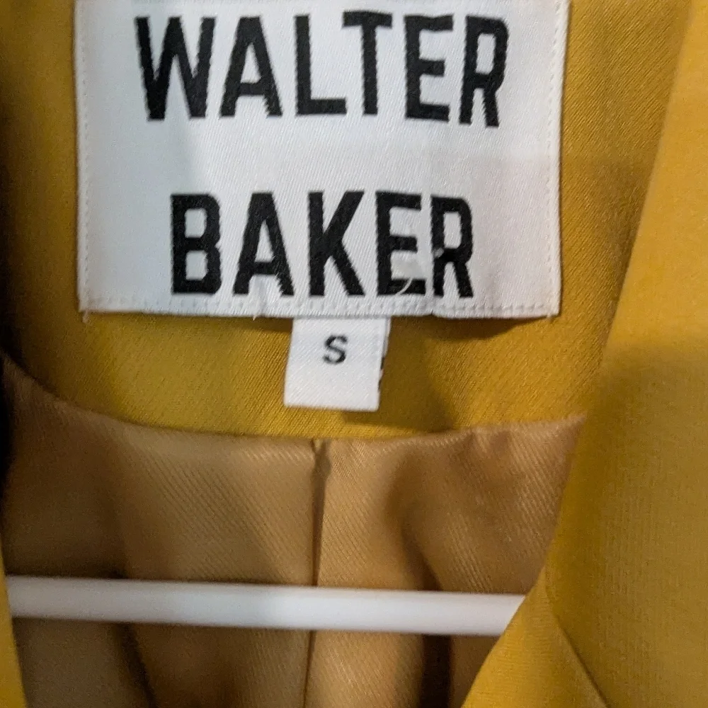 Walter Baker,Double-Breasted Yellow Women's Blazer, Size S